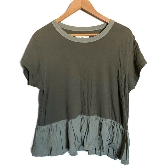 The Great. The Ruffle Tee Distressed Tee - Picture 4 of 10